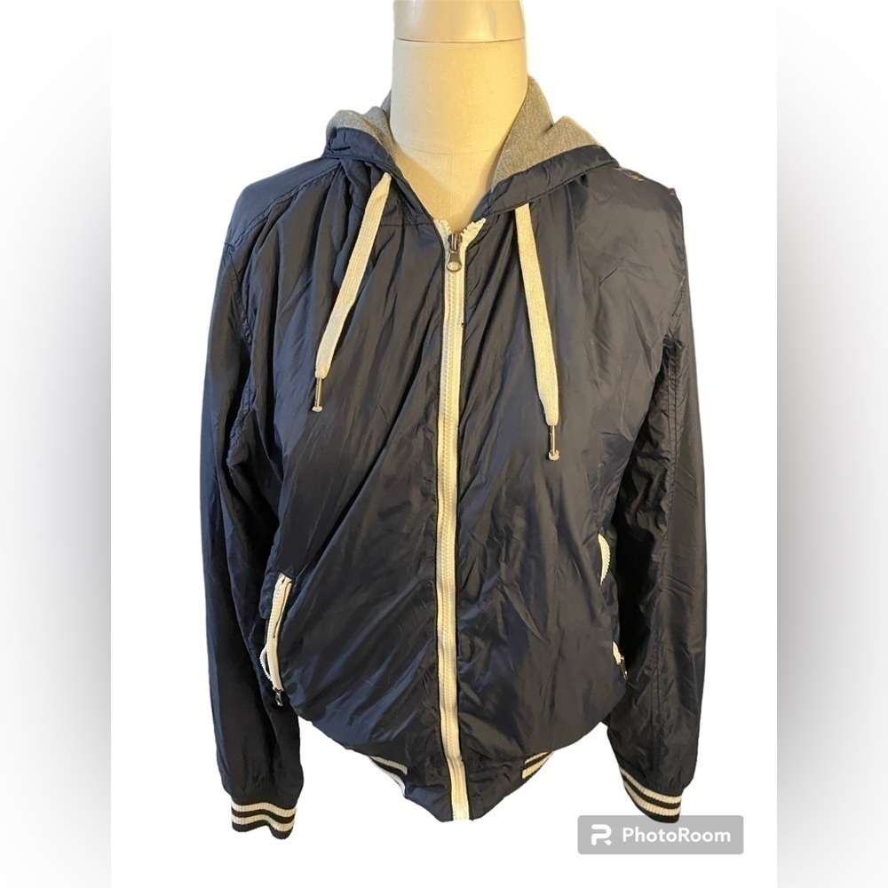 H&m L.O.G.G. Navy Hooded Jacket